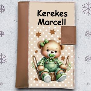 Névre szóló Egészségügyi kiskönyv borító Szerkesztő BARNA alapra!