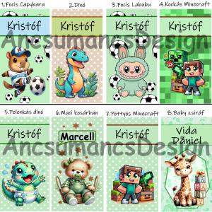 Névre szóló Egészségügyi kiskönyv borító Szerkesztő ZÖLD alapra!