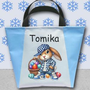 Névre szóló Húsvéti tojás és csoki gyűjtő táska fiús többféle mintával