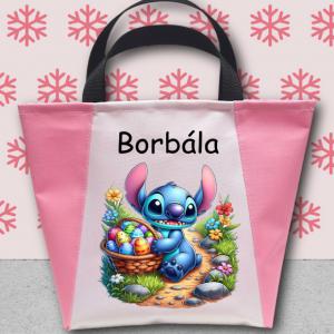 Névre szóló Húsvéti tojás és csoki gyűjtő táska lányos többféle mintával