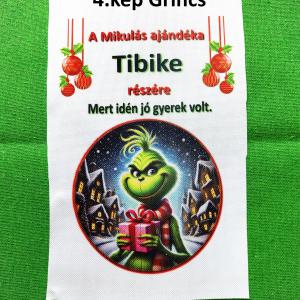 Névre szóló Mikulás zsák textilpanel A4 méret választható képpel