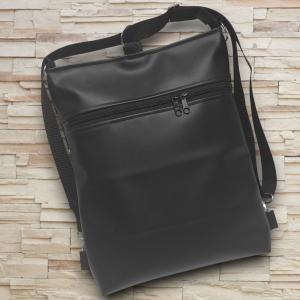 Óriás liliom - Mosolyvonalas hátulzsebes 3in1 textilbőr hátizsák univerzális táska