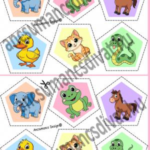 Pentagon Ball Babalabda készítő digitális nyomtatású sablon - Állatok01