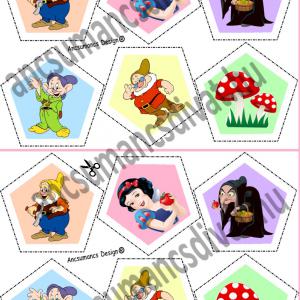 Pentagon Ball Babalabda készítő digitális nyomtatású sablon - Hófehérke