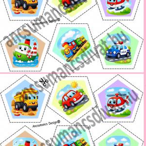 Pentagon Ball Babalabda készítő digitális nyomtatású sablon - Járművek01