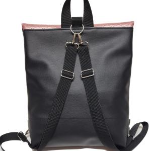 Roll Up Maxi dupla pántos hátizsák sok zsebbel - Ani virágai rose bőrrel