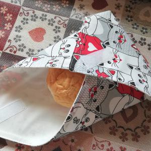 Sandwich wrap! Zero Waste textilszalvéta újraszalvéta - kedves cicák