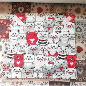 Sandwich wrap! Zero Waste textilszalvéta újraszalvéta - kedves cicák