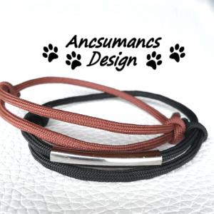 Szettben olcsóbb! Férfi paracord karkötő szett fekete-barna