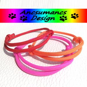 Szettben olcsóbb! Kabala vitalitás paracord karkötő szett csajos színekben