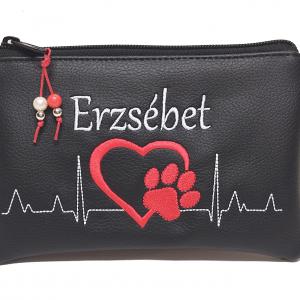 Szívdobogás 3in1 női hátizsák oldaltáska neves pénztárcával EKG szív cica