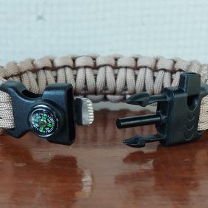 Taktikai túlélő paracord karkötő 3 funkciós csattal COBRA X-STITCH BEN GRIMM (csuklóméret: 19-20cm)