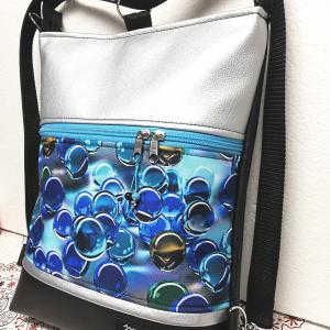 Üveggolyók 3in1 női hátizsák oldaltáska szett neszivel