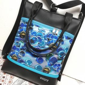 Üveggolyók 4in1 hátizsák univerzális táska fekete alapon