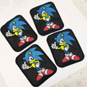 Vasalható varrható hímzett felvarró folt Sonic 6x7cm