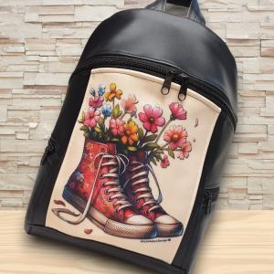 Virágzó cipők - MAXIM BackPack L hátizsák textilbőr pántokkal 36x30x16