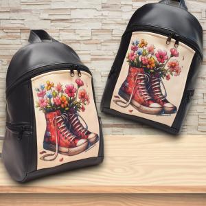 Virágzó cipők - MAXIM BackPack L hátizsák textilbőr pántokkal 36x30x16