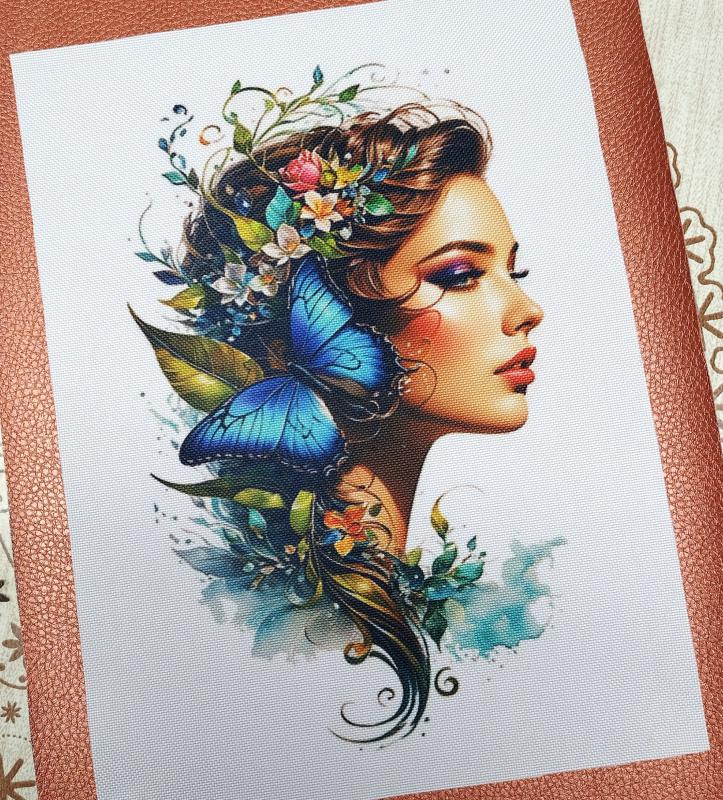Fantasy girl 002 nyomtatott gyöngyvászon textilpanel választható méretben