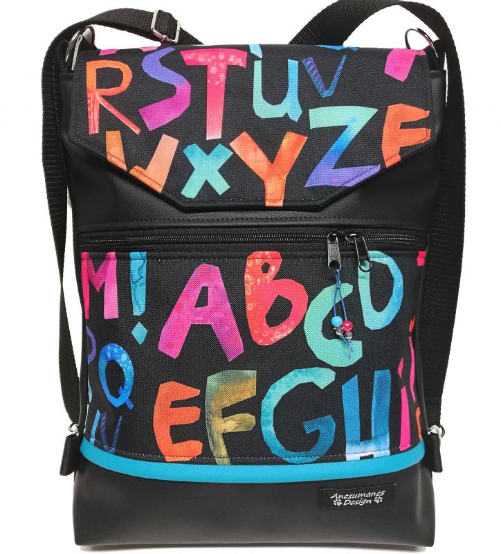 Fedélrészes 3in1 hátizsák univerzális táska ABC cordurával