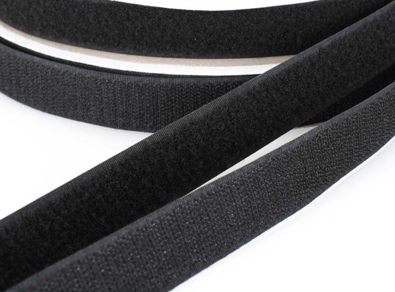 Felvarrható tépőzár fekete 20mm széles