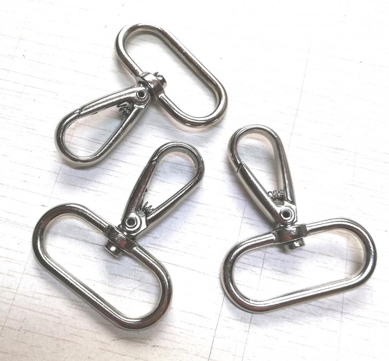 Fém karabiner nikkel 30mm (#M1440) erős