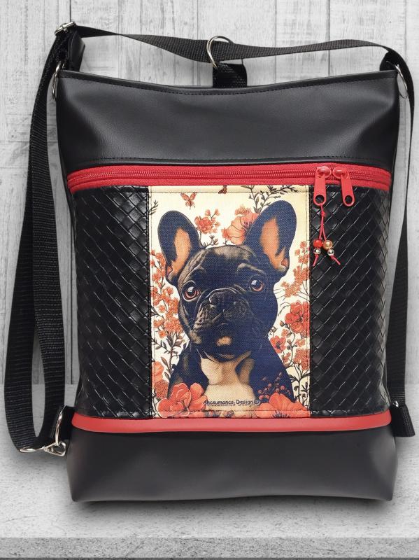 Francia bulldog 3in1 hátizsák univerzális táska