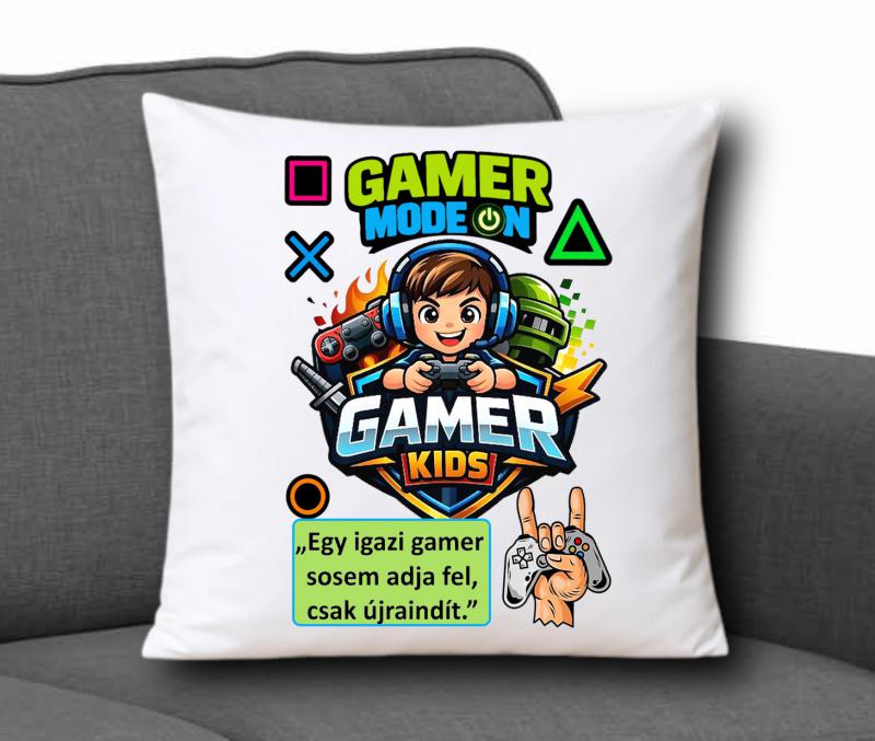 Gamer Díszpárna 35x35cm - Gamer001