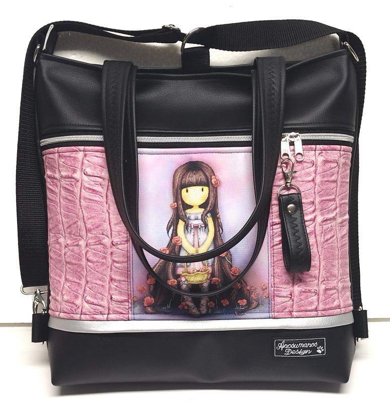 Gorjuss mintás 4in1 nagy csini univerzális táska hátizsák