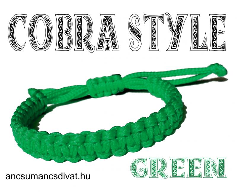 GREEN COBRA  kabala makramé karkötő