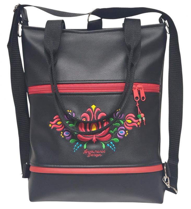 Hímzett 4in1 hátizsák univerzális táska Matyó virágos Hungarian Folkart28