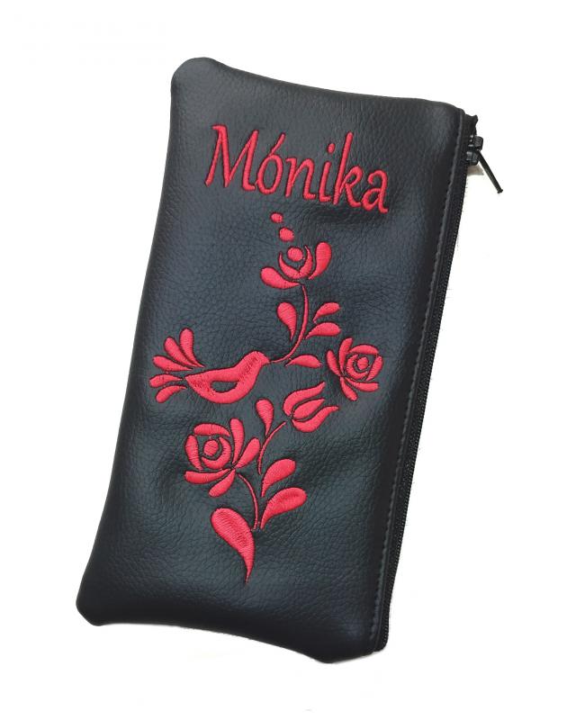 Hímzett népi motívumos telefontartó névvel vagy név nélkül 001