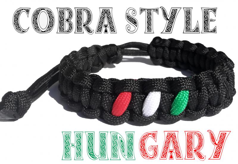 HUNGARY Cobra Style férfi paracord karkötő