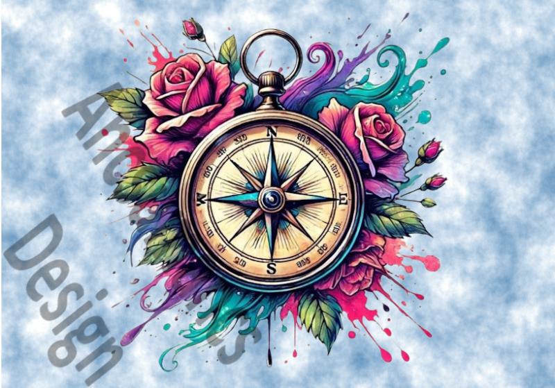 Iránytű 001 cordura textilpanel választható méretben