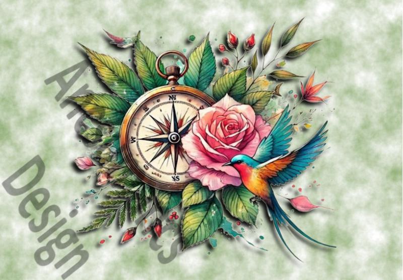 Iránytű 003 cordura textilpanel választható méretben