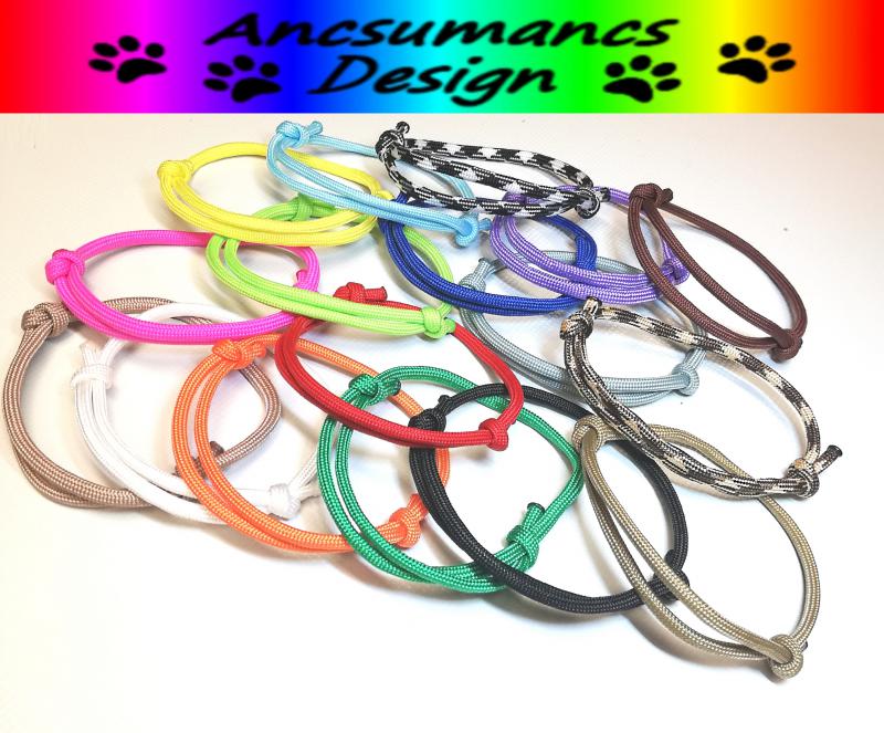 Kabala-színterápia paracord karkötő 1 darab választható színben