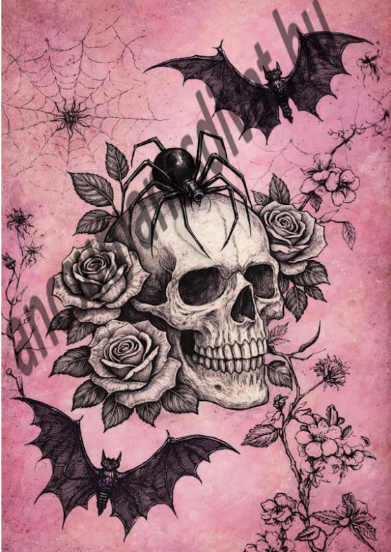 Koponya 001 nyomtatott cordura textilpanel választható méretben