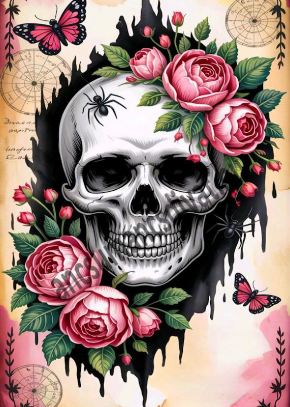 Koponya 002 nyomtatott textilpanel választható méretben