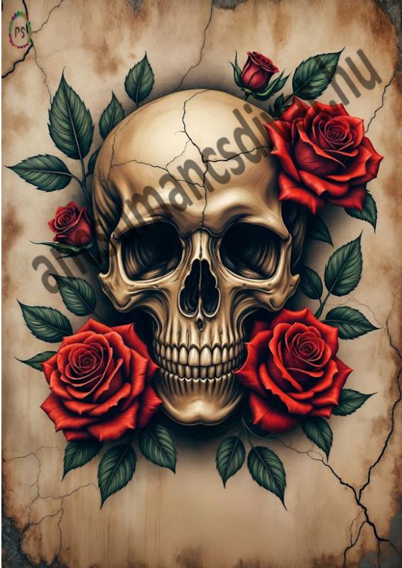 Koponya 003 nyomtatott textilpanel választható méretben