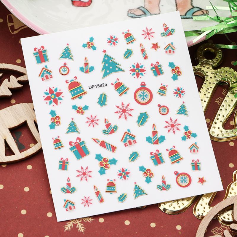 Körömépítés - Körömdíszítő matrica 3D christmas karácsony DP1582a