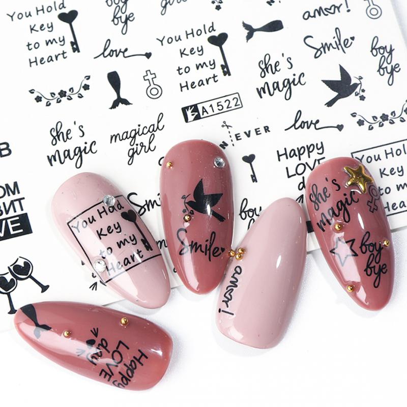 Körömépítés - Körömdíszítő matrica A1522