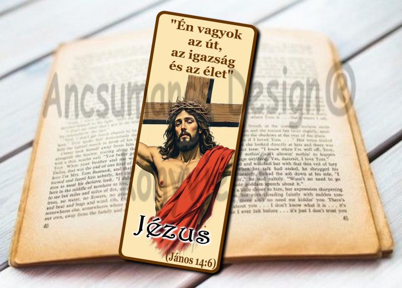 Laminált könyvjelző Jézus 03