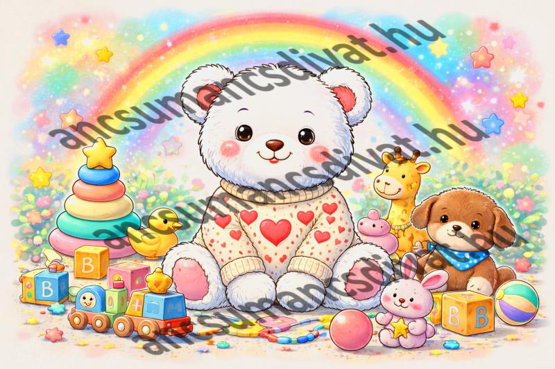 Mackó 02 cordura textilpanel választható méretben