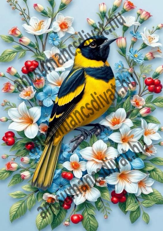 Madár 005 cordura textilpanel választható méretben