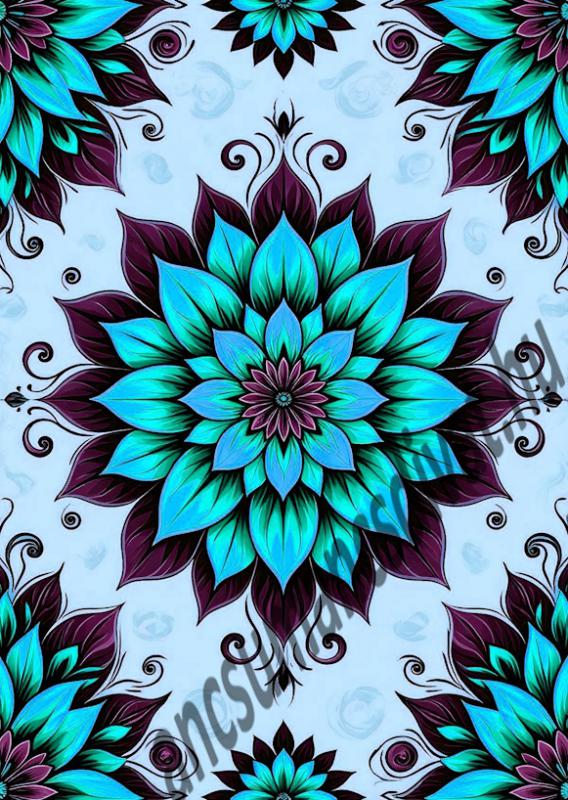 Mandala 001 gyöngyvászon textilpanel választható méretben