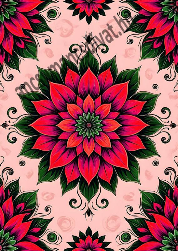 Mandala 002 gyöngyvászon textilpanel választható méretben