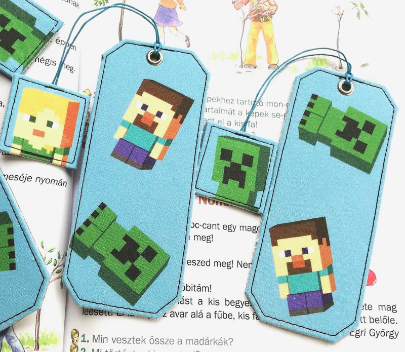 Minecraft  fityegős könyvjelző