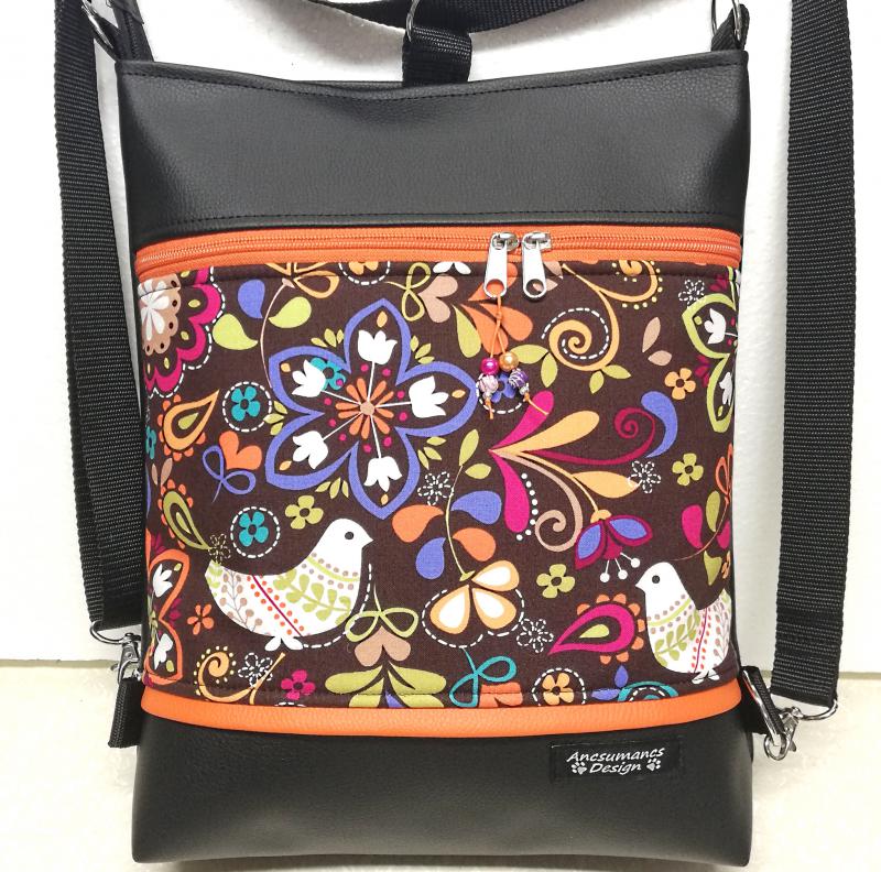 Modern népmesék 3in1 hátizsák pakolós rohangálós táska narancs díszítéssel