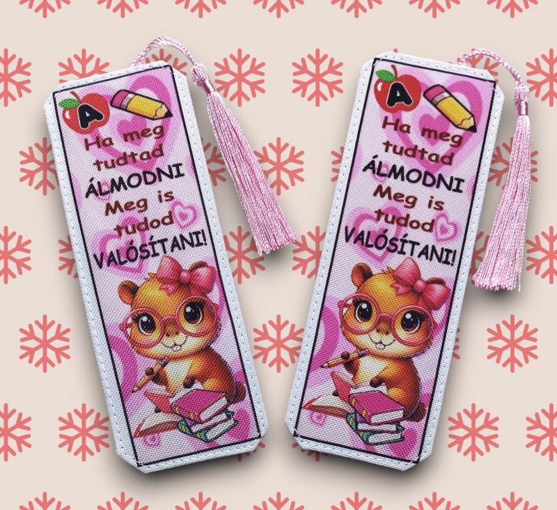 Motívációs könyvjelző - Capybara lányos- Ha meg tudtad álmodni...