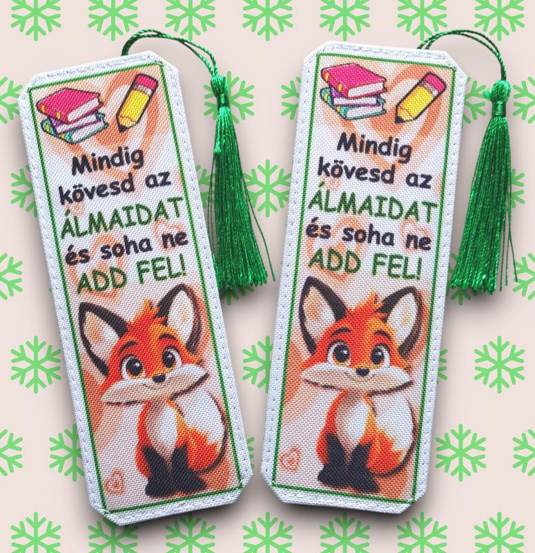 Motívációs könyvjelző - Róka fiús- Mindig kövesd az álmaidat