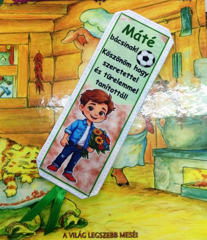 Névre szóló designer könyvjelző tanároknak tanév vége Köszönöm hogy tanítottál 04